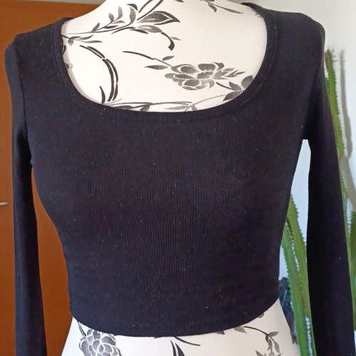 Bauchfreies ripp longsleeve - bauchfreies,