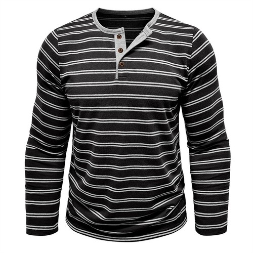 Herren langarmhemd henley - herren,