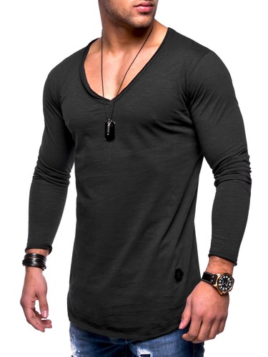 Herren longsleeve longline - longsleeve,