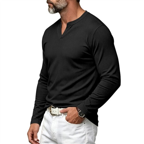 Herren hemd knopfleiste henley - knopfleiste,