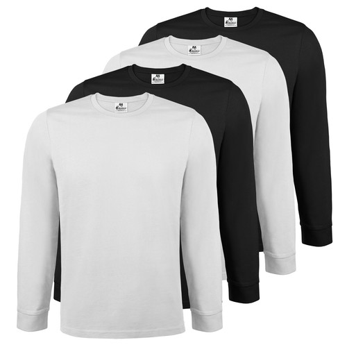 Herren langarmshirt 4er set - herren,