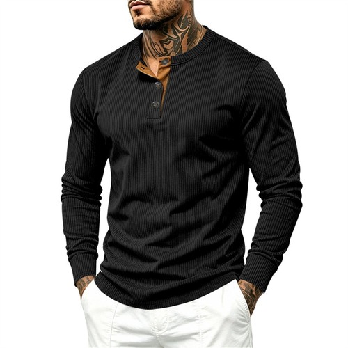 Herren henley hemd - henley,